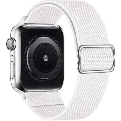 China Washable Suitable For Apple Watch Series 6 5 4 3 SE Series iWatch Nylon Sports Elastic Built-in Elastic Woven Strap for sale