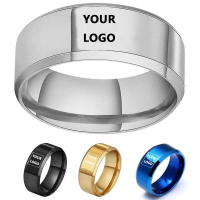 China Black Stainless Steel Mens Womens Jewelry Fans Gifts FASHIONABLE Anime Sliver Ring Flag Finger Rings For for sale