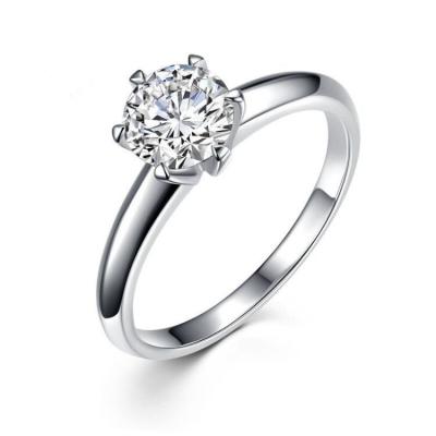 China Romantic S925 Sterling Silver Engagement Rings Wedding Rings For Women for sale