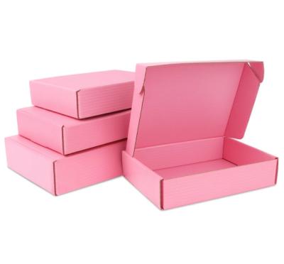 China Household Products 5pcs / 10pcs /pink Gift Boxes Festival Party Box Storage Display 3-Layer Corrugated Cardboard Supports Customized Size Printing Logo for sale