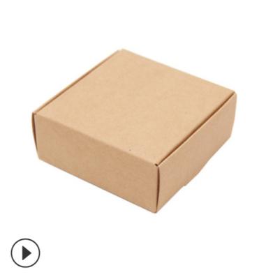 China Multi-size 10pcs/lot Handmade Brown Cardboard Box Paper Packaging Handmade Soap Box Jewelry Box for sale