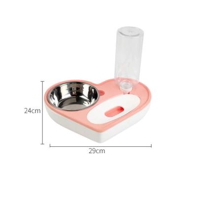 China Sustainable Pet Food Bowls 2 in 1 Water Dispenser and Food Feeder with Removable Base Cats and Small Dogs Feeders 1 Set for sale