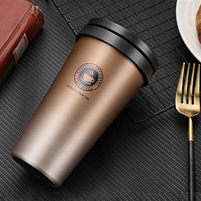 China Modern Vacuum Insulated Coffee Mug Thermos Flask Wall Travel Mug Stainless Steel Vacuum Insulated Double Mug, Coffee Cup With Lid And Handle for sale