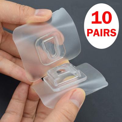 China Modern Simple Double Sided Adhesive Strong Clear Wall Hooks Hanger Suction Cup Wall Rack For Kitchen dubbelzijdig klevende haken for sale