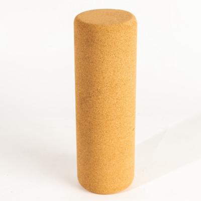 China Comfortable Natural Custom Printing Cork Foam Roller 100*400mm For Gym for sale