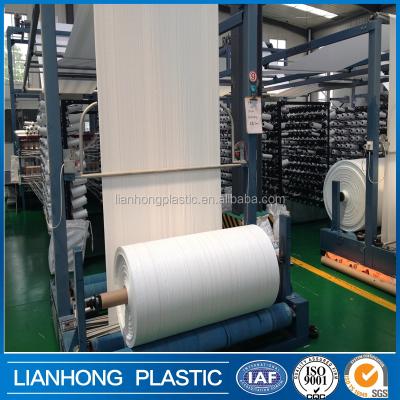 China Gold supplier recyclable polypropylene woven raffia fabric, green white woven polypropylene fabric, new design polypropylene fabric in roll for sale