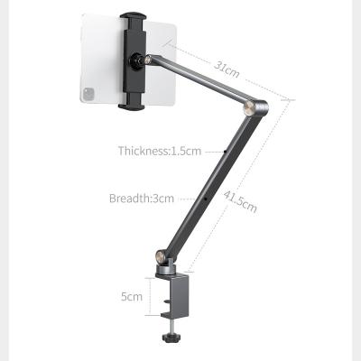 China 360 Degree Rotating 360 Degree Arm Adjustable Height Mobile Cell Phone Stand Flexible Desk Stand Holder for sale