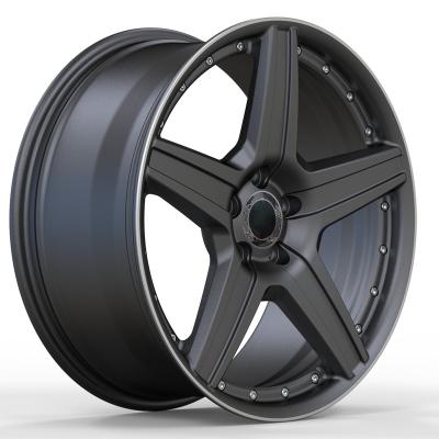 China ALLOY Custom 2 Piece Forged Wheels 18 19 20 21 Inch Aluminum Alloy Rims Gloss Black Matte Black for sale