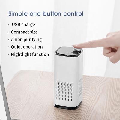 China 2021 Portable LED Air Purifier UV Smart Luxury Stunning USB Car Air Purifier LIGTHS New UV-C for sale