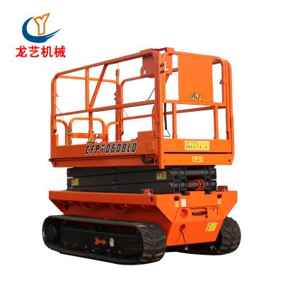 China Crawler 6-10m Self Propelled Hydraulic Mobile Self Propelled Automotive Tracked Type Electric Scissor Lift For Sale for sale