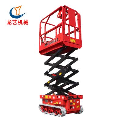 China Mini Aerial Work Mobile Electric Hydraulic Mobile Professional Battery Tracked Crawler Hydraulic Scissor Lift Platform for sale