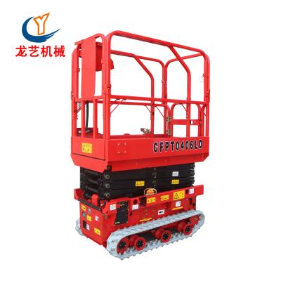 China 2022 Tracked Mobile CE ISO Hydraulic Hydraulic Lifting Platform Crawler Work Lift Table Hydraulic Electric Self Propelled Scissor Lift Platform for sale