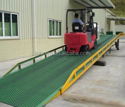 China Widely On Sale Mobile 10 Ton Container Forklift Loading Ramp Truck Loading Ramp Dock Leveler for sale