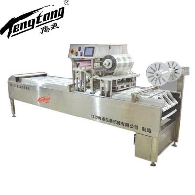 China Automatic beverage MAP tray vacuum sealing machine, automatic MAP vacuum packing machine, HZQ food vacuumizer for sale