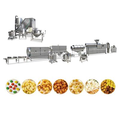 China Caramel Cheese Chocolate Snack Popcorn Processing Line Making Machine For Commercial Industrial China Jinan for sale