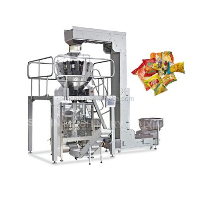 China Automatic Puff Corn Packing Machine Snacks French Fries Flakes Cereal Filling Packing Making Machine China Jinan for sale