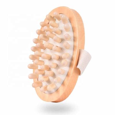 China Wooden Body Massager Body Sweep Portable Handheld Cellulite Reduction Relieve Time Muscles Wooden Head Natural Scalp Massage Tool 1PC for sale