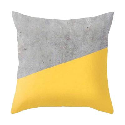 China 45x45cm Yellow Striped Pillowcase Geometric Throw Cushion Pillow Cover Printing Cushion Pillow Case Bedroom Office BHL2130 for sale