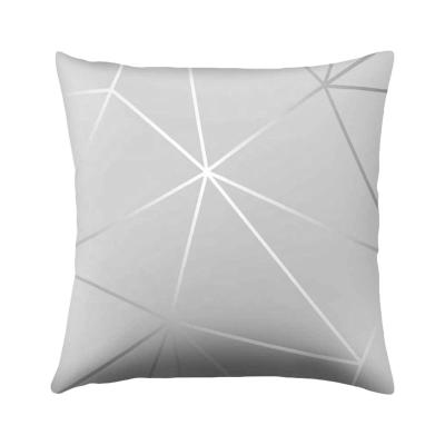 China Cushion Cover 45*45cm Gray Striped Geometric Pillowcase For Para Sofa Home Bedroom Sofa Decor BHL2133 for sale