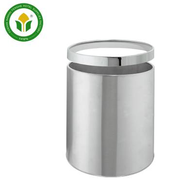 China Hotel Viable Guest Room Wholesales Metal Trash Can Single Layer Garbage Bin for sale