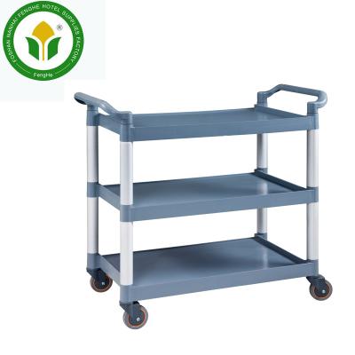 China Eco - Friendly Wholesale Kitchen 3 Layers Household Serving Plastic Cleaning Trolley Cart for sale