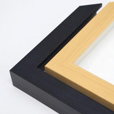 China 2709 Series Custom Black Wood Color Paints Simple Wholesale Rustic Vintage Picture Frame Mount In Lengths for sale