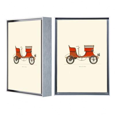 China Custom Engraved Art Painting Floating Canvas Frame Classic Wall Picture Frame for sale