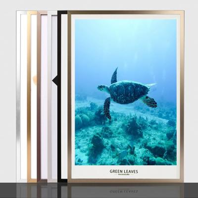 China Classic Brass 8x6inch Wall Picture Frames Rose Gold Artwork Shipping Boxes for sale