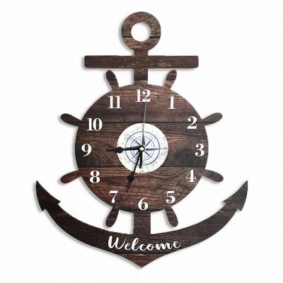 China Antique Style Hot Sale Crafts Wall Clock Art Wood Sign For Home Decor for sale