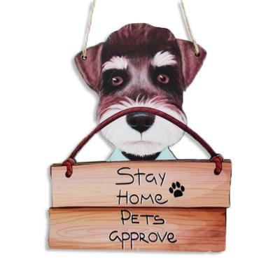 China Porch Decorations Wooden Sign Plaque Europe Dog Funny Hanging Wooden Signs for sale