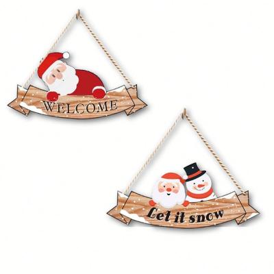 China Europe Personalized Christmas Decoration Home Wooden Hanging Board Creative Decoration Pendant for sale