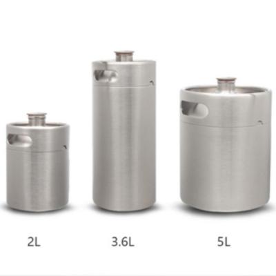 China Can Beer Craft China Manufacturer Custom 2L 3.6L 5L Food Grade Stainless Steel Mini Keg for sale