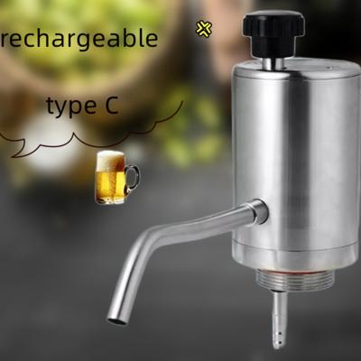 China Easy Operate Rechargeable Brewery Home Brew Portable Electric Beer Tap Dispenser Beer Water Pump Dispenser for sale