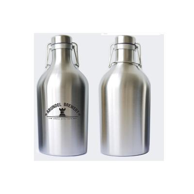 China Keep Beer Craft Sell High Quality Stainless Steel Well Sealed Beer Bottle With Flip Top for sale