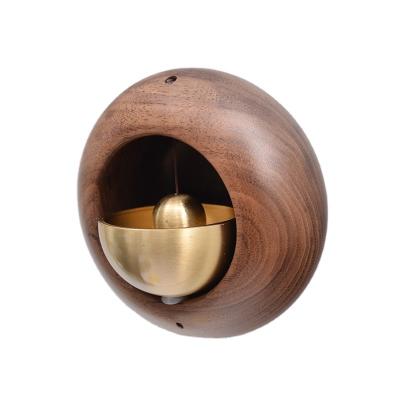 China Fantastic Japanese Copper Wooden Decor Gift Fantastic Japanese Copper Wood Decoration Door Bell Fridge Magnets Fridge Stamp Wind Bell Vintage Brass Wooden Doorbell for sale