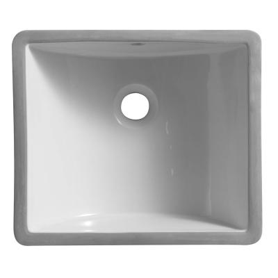 China Wholesale Cheap Price Traditional Ceramic Bathroom CUPC Rectangular White Bathroom Ceramic Sinks Under Counter Basin for sale