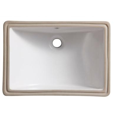 China Traditional Excellent Quality Ceramic Bathroom Vanity Cabinet Drops Under Counter Rectangular Sink For Bathroom for sale