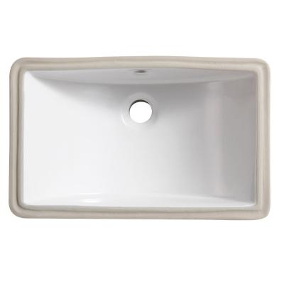 China Bathroom Hand Ware Traditional Ceramic Sanitary Rectangular Wash Basin Toilets White Ceramic Under Counter Basin for sale