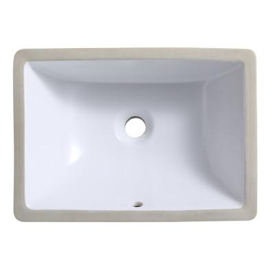 China Good Quality CUPC Hand Lavatory Traditional Rectangular Lavatory White Ceramic Under Counter Basin Bathroom Sinks for sale