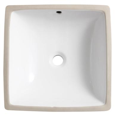 China HJC Traditional Ceramic Sanitary Ware CUPC Under Counter Basin Rectangle Under Mounted Bathroom Sink Wash Basin for sale