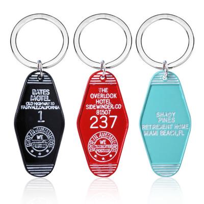 China Metal Custom Design Collection Vintage Style Metal Motel Key Ring for sale