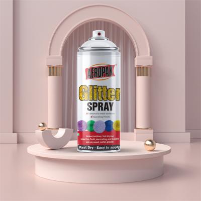 China Aeropak 400ml Red Glitter Aerosol Spray Paint , DIY Acrylic Spray Paint for sale