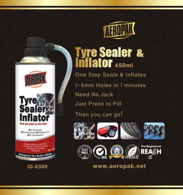 China White Aeropak Emergency Tyre Repair Sealant Inflator 450ml 650ml for sale