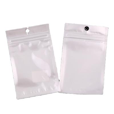 China Retail Zipper Seal Barrier Self Storage Bag Ziplock Package Clear Plastic Poly Package Bag With Hang Hole for sale