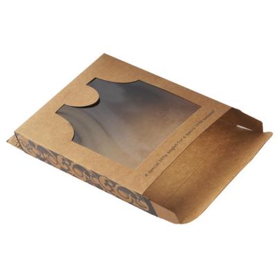 China Recyclable USB Date Paper Packaging Boxes Eco Friendly Brown Kraft Paper Boxes With Clear Window for sale