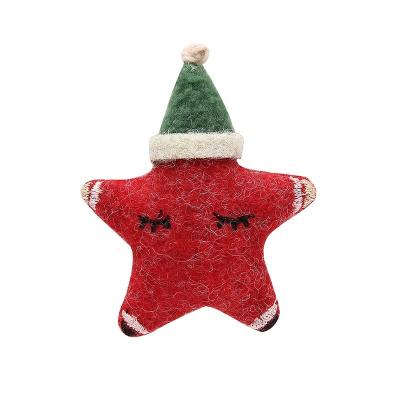 China Christmas Brooch Clothing Accessories Christmas Tree Decorations Snowman Hair Decoration Brooch Pendant DIY Material S 19(7) for sale