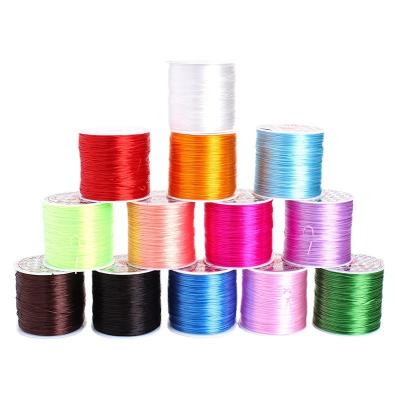 China PU Crystal String Line Strong Elastic 0.4mm 0.6mm 0.8mm 1.0mm DIY Beaded Bracelet Making Line PU Thread for sale