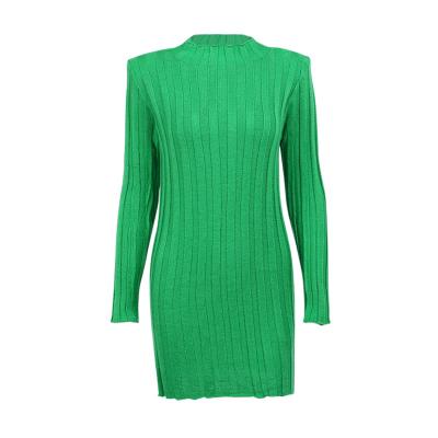 China 2021 QUICK DRY Newly Arrived Women's Long Green Turtle Neck Slim Sweater Sweater Dress for sale