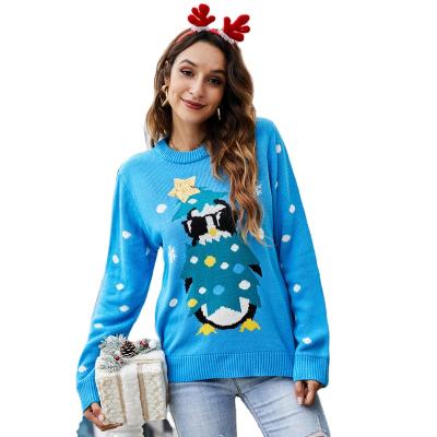 China Wholesale New Women's Holiday Sweater Cartoon Pattern Christmas Knitted Cute Sweater QUICK DRY for sale