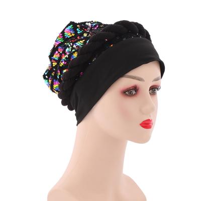 China Bling 8 Colors Luxury Nigerian Muslim Hijab Hat Wholesale Custom Hijab Hat Muslim Hijab Hat for sale